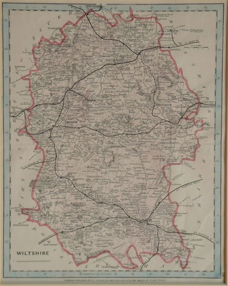 Map of Wiltshire - Cary-Cruchley